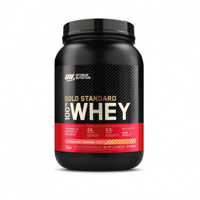 Сывороточный протеин Optimum Nutrition ON 100% WHEY GOLD STRAWBERRY BANANA 2LB 1064599 - 2