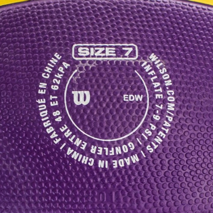 Мяч баскетбольный Wilson NBA Team Tribute BSKT La Lakers WTB1300XBLAL - изображение №3