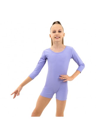 Купальник гимнастический с шортами рукав 3/4 Grace Dance Gymnastic leotard