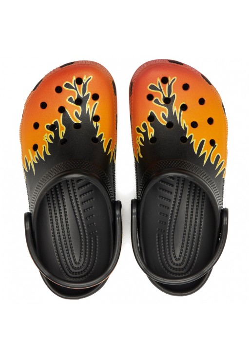 Slapi Crocs Classic Flames Clog T