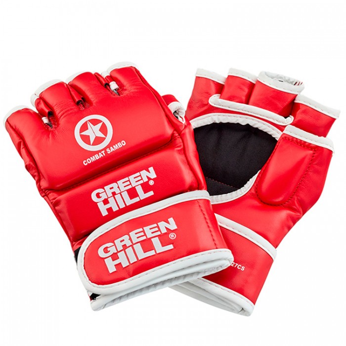Manusi MMA Green Hill Combat Sambo Gloves MMR-0027CS-RED - imagine №3