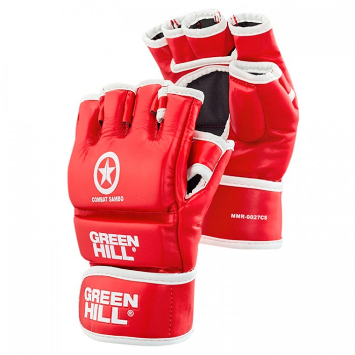 Manusi MMA Green Hill Combat Sambo Gloves MMR-0027CS-RED - imagine №4