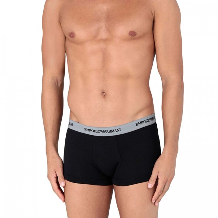 Трусы мужские боксер EA7 EMPORIO ARMANI KNIT 2PACK TRUN CC717-111210-BK-GR