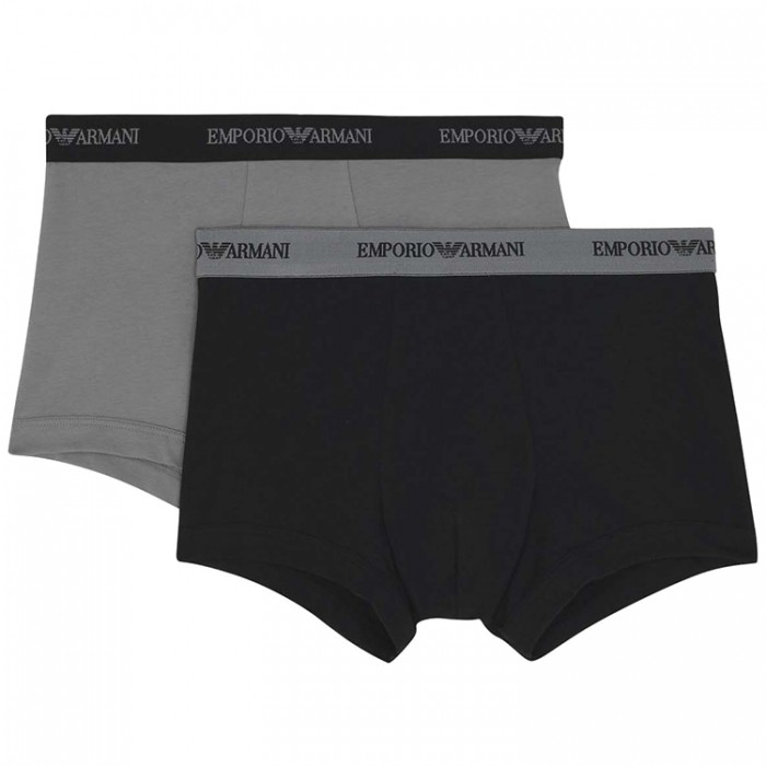 Трусы мужские боксер EA7 EMPORIO ARMANI KNIT 2PACK TRUN CC717-111210-BK-GR - 2