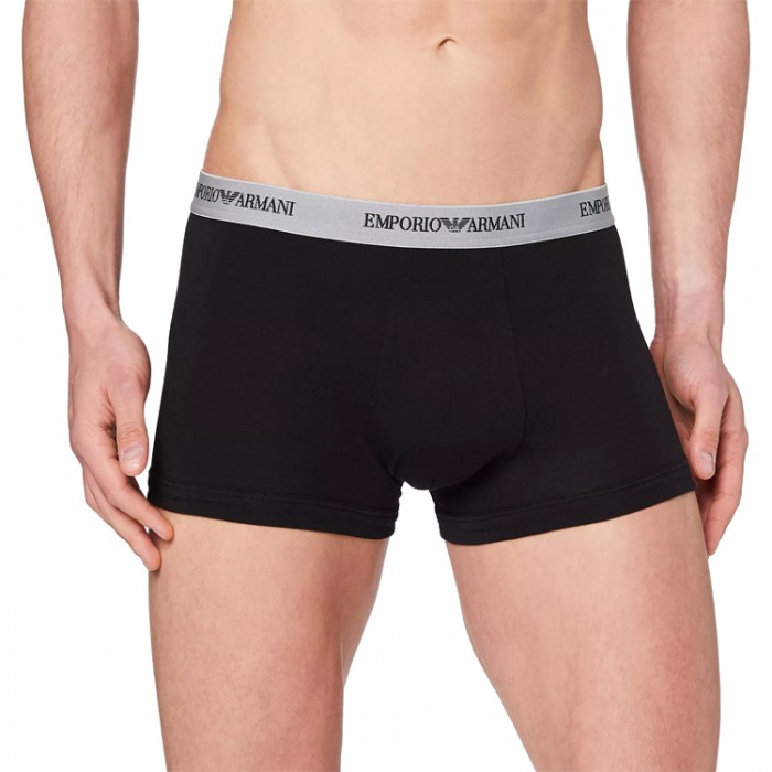 Трусы мужские боксер EA7 EMPORIO ARMANI KNIT 3PACK BOXE CC717-111357-BK-WH-GR