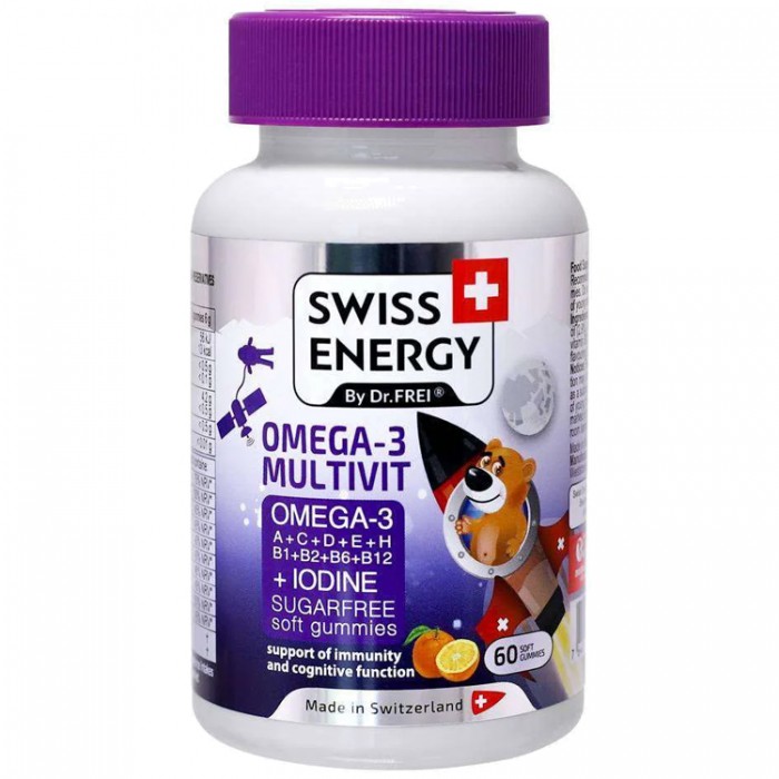 Витамины Swiss Energy Swiss Energy OMEGA-3 MULTIVIT jeleuri gumate N60 60-OMEGA-3-MULTIVIT