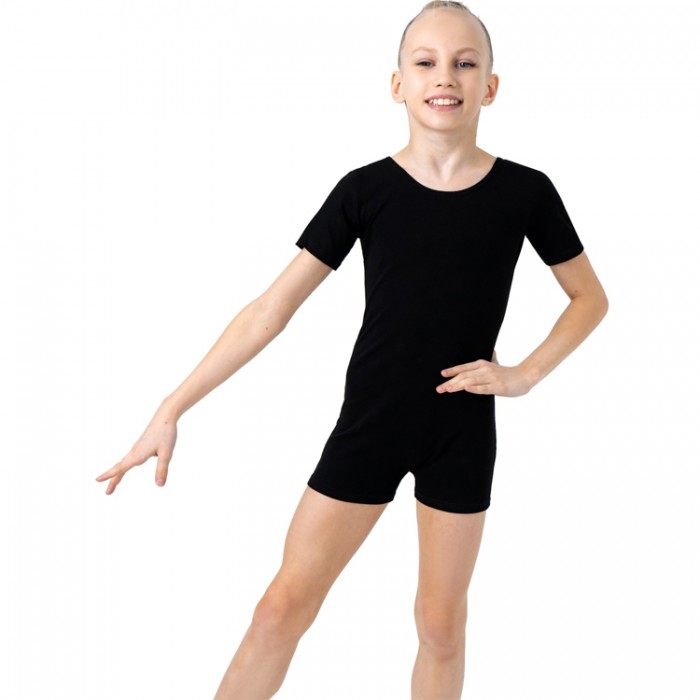 Купальник гимнастический Grace Dance Gymnastic leotard short sleeve with shorts 14316-BK2 - 2