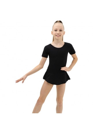 Costum pentru gimnastica cu fusta maneca scurta Grace Dance Gymnastic leotard