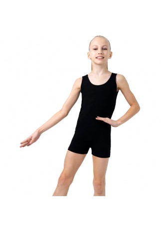 Costum pentru gimnastica cu sorti fara maneci Grace Dance Gymnastic leotard