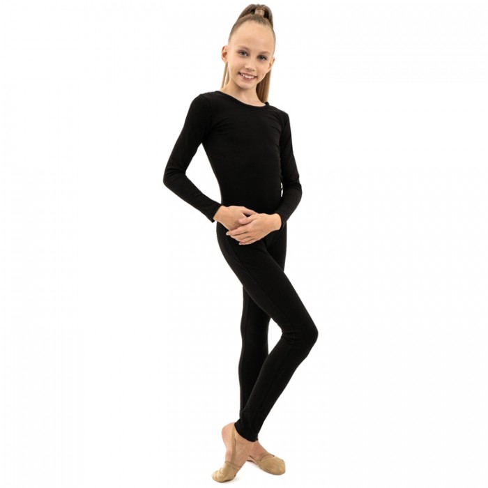 Salopeta gimnastica maneca lunga Grace Dance Jumpsuit long sleeve 92473-BK4