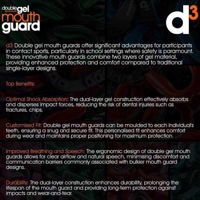 Protectie dinti d3 Mouthguard Jr. Dual Layer MGYWTBKR - 3
