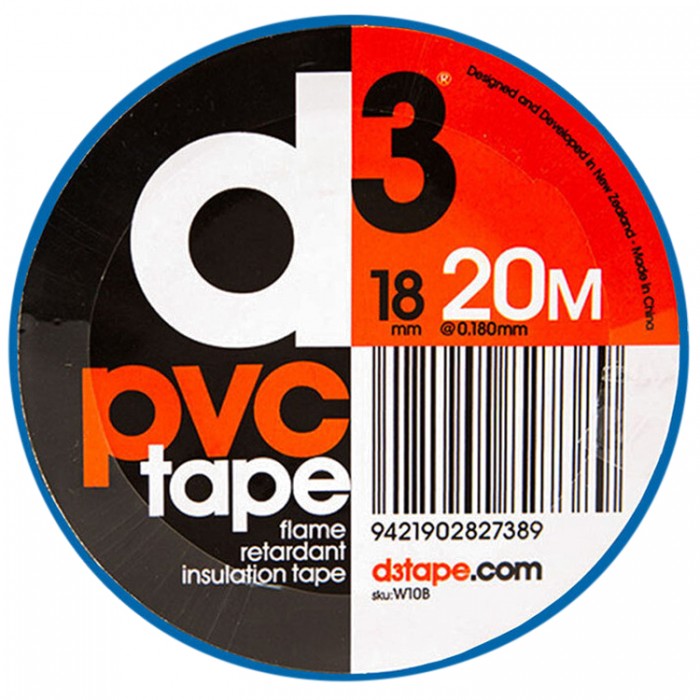 Лента ПВХ маркировочная d3 PVC Sports Tape 18mm PVC01820BLS