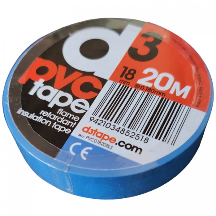 Лента ПВХ маркировочная d3 PVC Sports Tape 18mm PVC01820BLS - 2