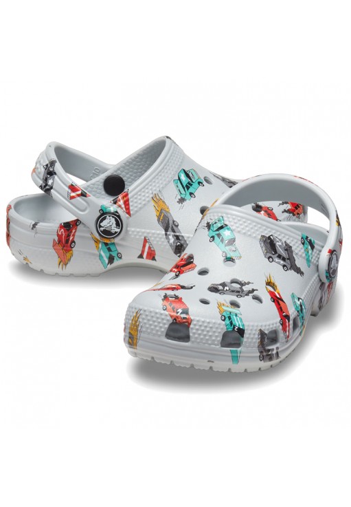 Slapi Crocs Classic Race Cars Graphic