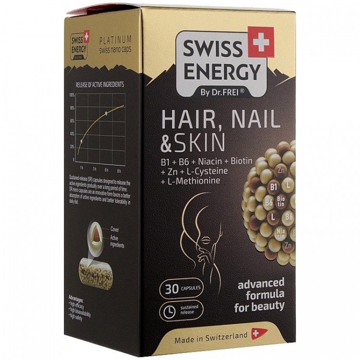 Витамины Swiss Energy NanoCaps Swiss Energy HAIR NAIL  SKIN N30 HAIR-NAIL-SKIN-NANOCAPS