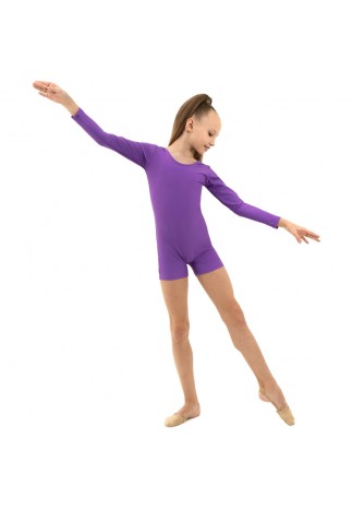 Costum p/u gimnastica Grace Dance Gymnastic leotard long sleeve with shorts