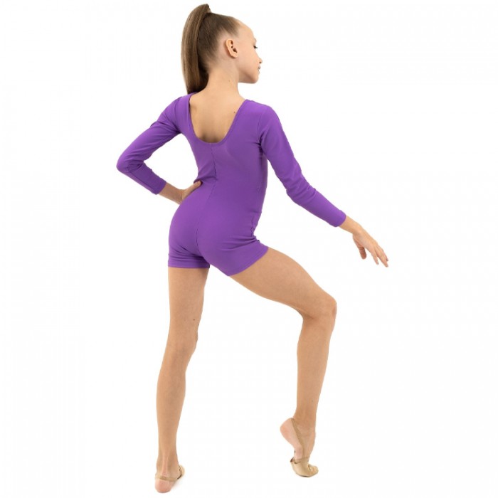 Купальник гимнастический Grace Dance Gymnastic leotard long sleeve with shorts 92472VT1 - изображение №2