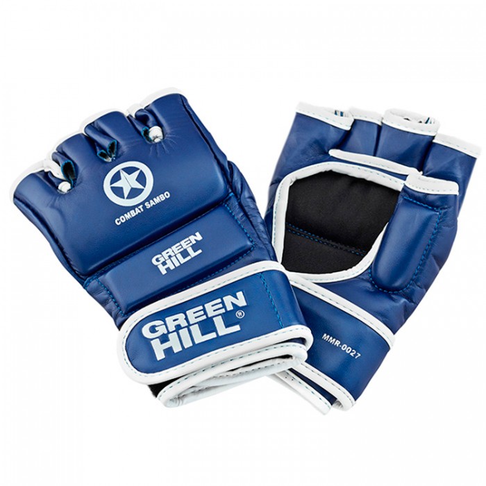 Перчатки для MMA Green Hill Combat Sambo Gloves MMR-0027CS-BLUE - изображение №3