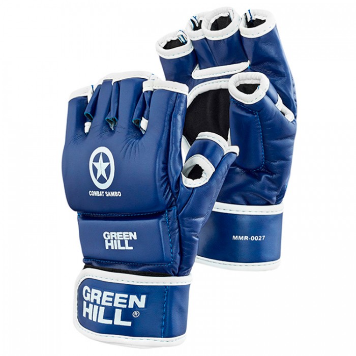 Перчатки для MMA Green Hill Combat Sambo Gloves MMR-0027CS-BLUE - изображение №4