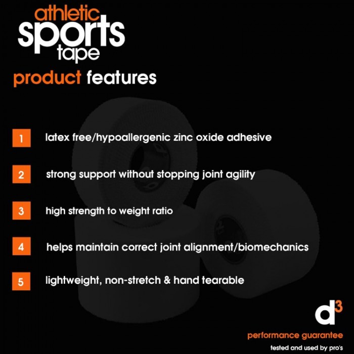 Banda sport d3 AST Athletic Strapping 25+12.5mm DualPK ASD03815BKWR - 2