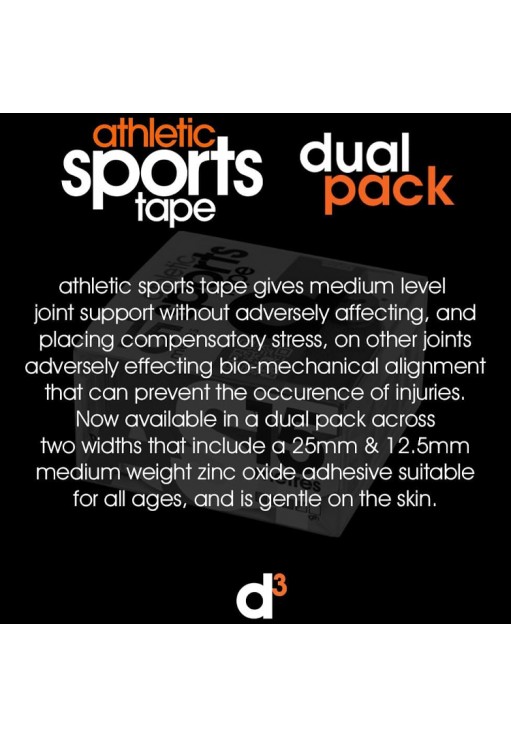 Тейп спортивный d3 AST Athletic Strapping 25+12.5mm DualPK