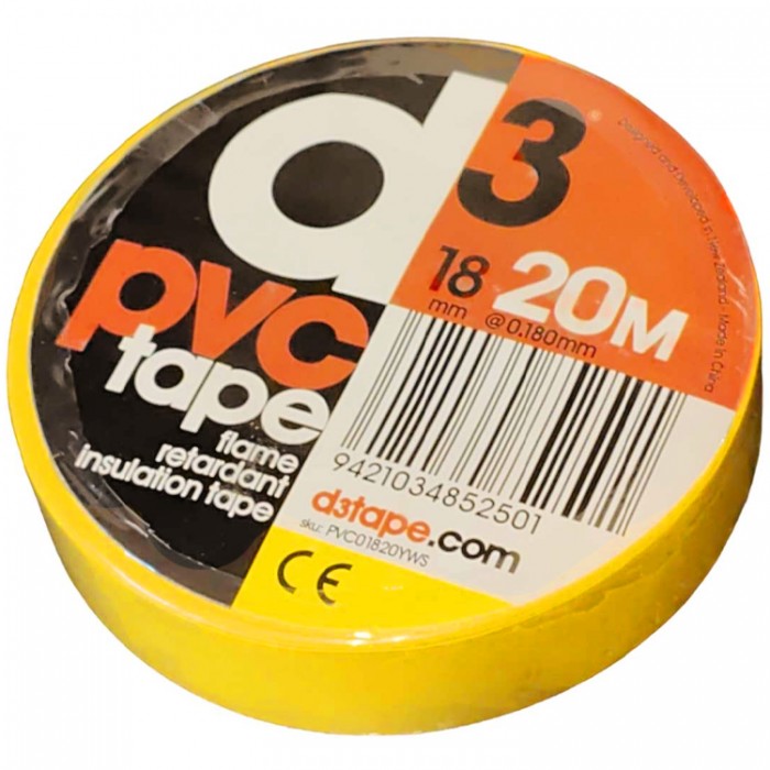 Лента ПВХ маркировочная d3 PVC Sports Tape 18mm PVC01820YWS - 2