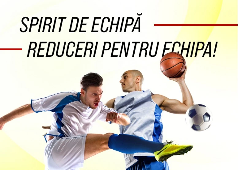Spirit de echipă - reduceri pentru echipa!