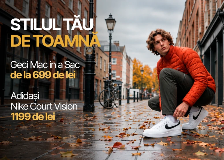 Colecția de toamnă la Sportlandia: jachete și geci, hanorace și încălțăminte