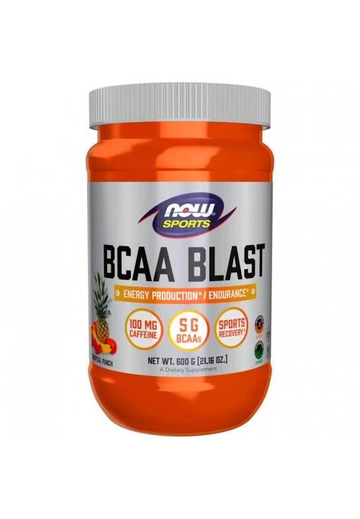 Предтренировочный комплекс Now Sports BCAA Blast Powder, Tropical Punch Flavor