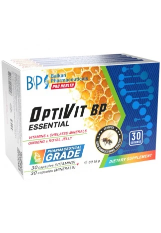 Vitamine Balkan Pharmaceuticals OPTIVIT BP ESSENTIAL capsules N30+30