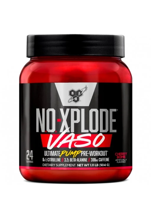 Предтренировочный комплекс BSN No xplode Vaso ultimate pump pre-workout Cherry Bomb 1.11lb\r\n