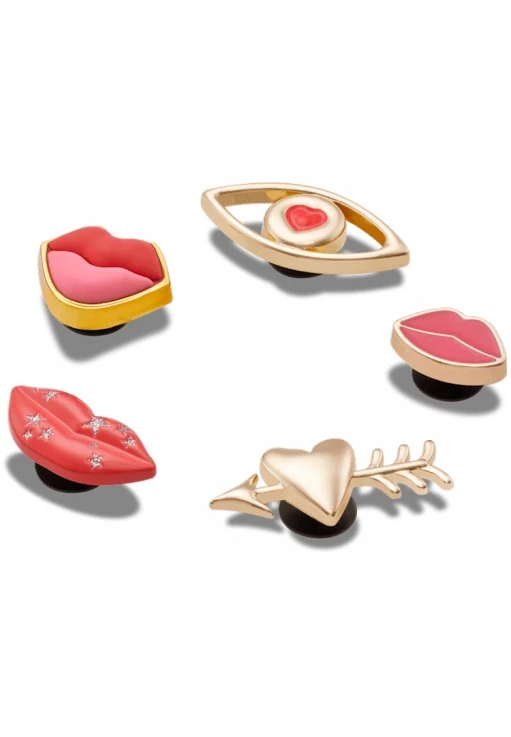 Джибитсы Crocs Valentines Lips 5 Pack