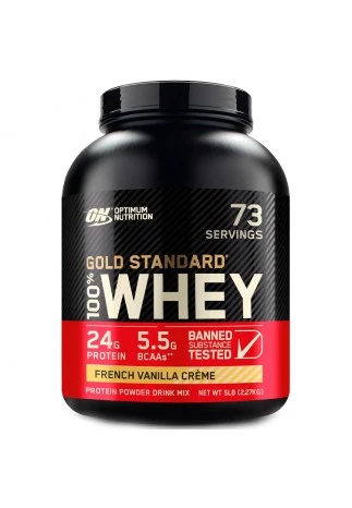 Proteine din zer Optimum Nutrition Gold Standard 100% WHEY French Vanilla Creme 5lb