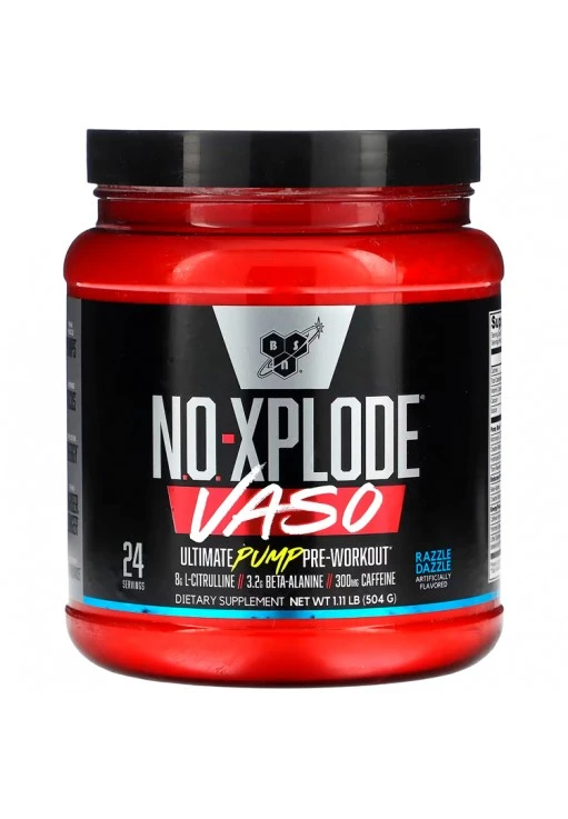 Предтренировочный комплекс BSN No xplode Vaso ultimate pump pre-workout Razzle Dazzle 1.11lb