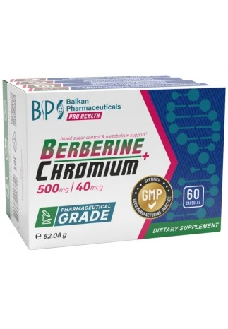 Vitamine Balkan Pharmaceuticals BERBERINE + CHROMIUM capsules N60