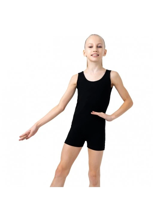 Costum pentru gimnastica cu sorti fara maneci Grace Dance Gymnastic leotard