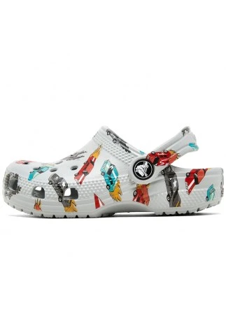 Slapi Crocs Classic Race Cars Graphic