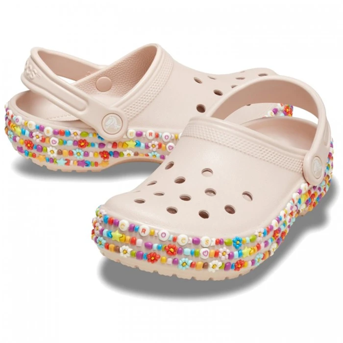 Slapi Crocs Classic Beaded Band Clog T - 5